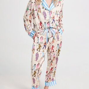 Ski Satin Pajama Set size Small